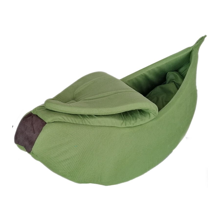 Muz Şeklinde Kedi Köpek Yatağı Yeşil 80x26x20 cm