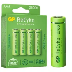 Gp Recyko Aa 2600 Mah Şarjlı 4'lü Pil Gp270aahce-2eb4 (gprhc272e001)