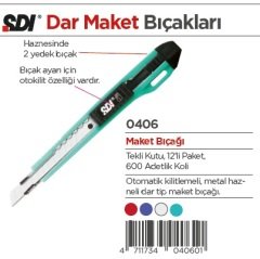 Dar Maket Bıçağı 9mm N:0406