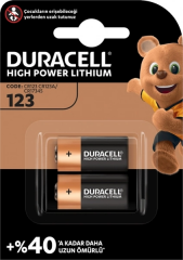Duracell Lityum Cr123a Pil 2'li
