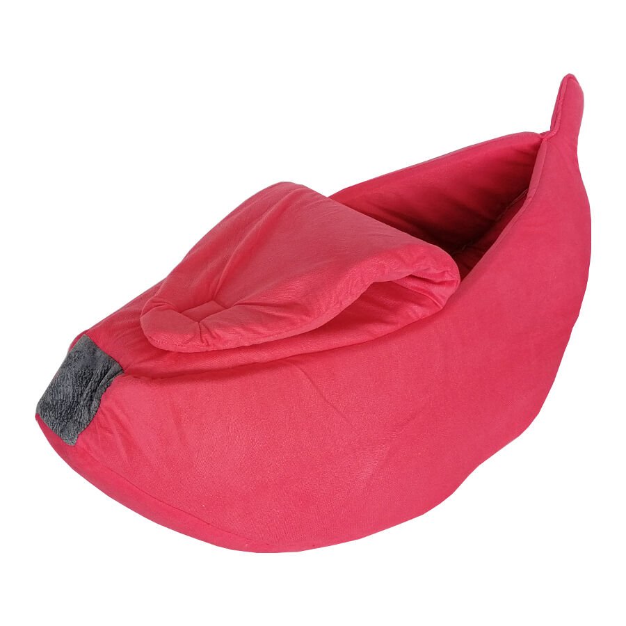 Muz Şeklinde Kedi Köpek Yatağı Koyu Pembe 80x26x20 cm