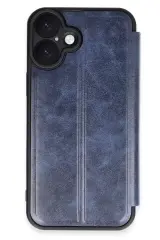 Newface İphone 16 Plus Kılıf Flip Cover - Lacivert