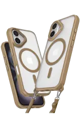 Newface Apple İphone 16 Plus Kılıf Enka Magsafe Silikon Kılıf - Desert