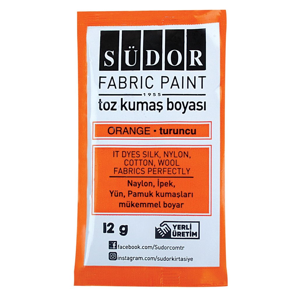 Toz Kumaş Boyası 12gr Turuncu