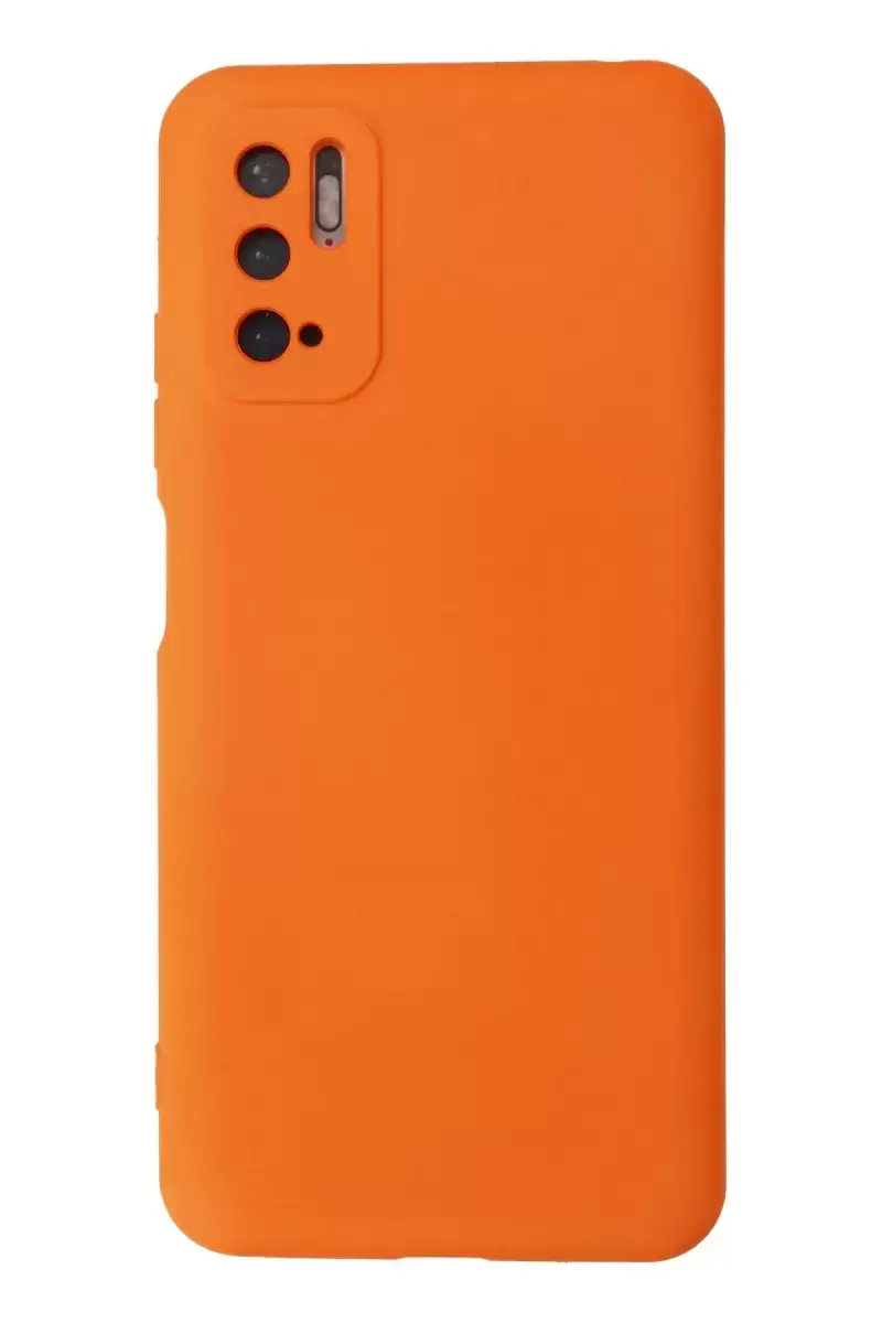 Newface Xiaomi Redmi Note 10 5g Kılıf Nano İçi Kadife Silikon - Turuncu
