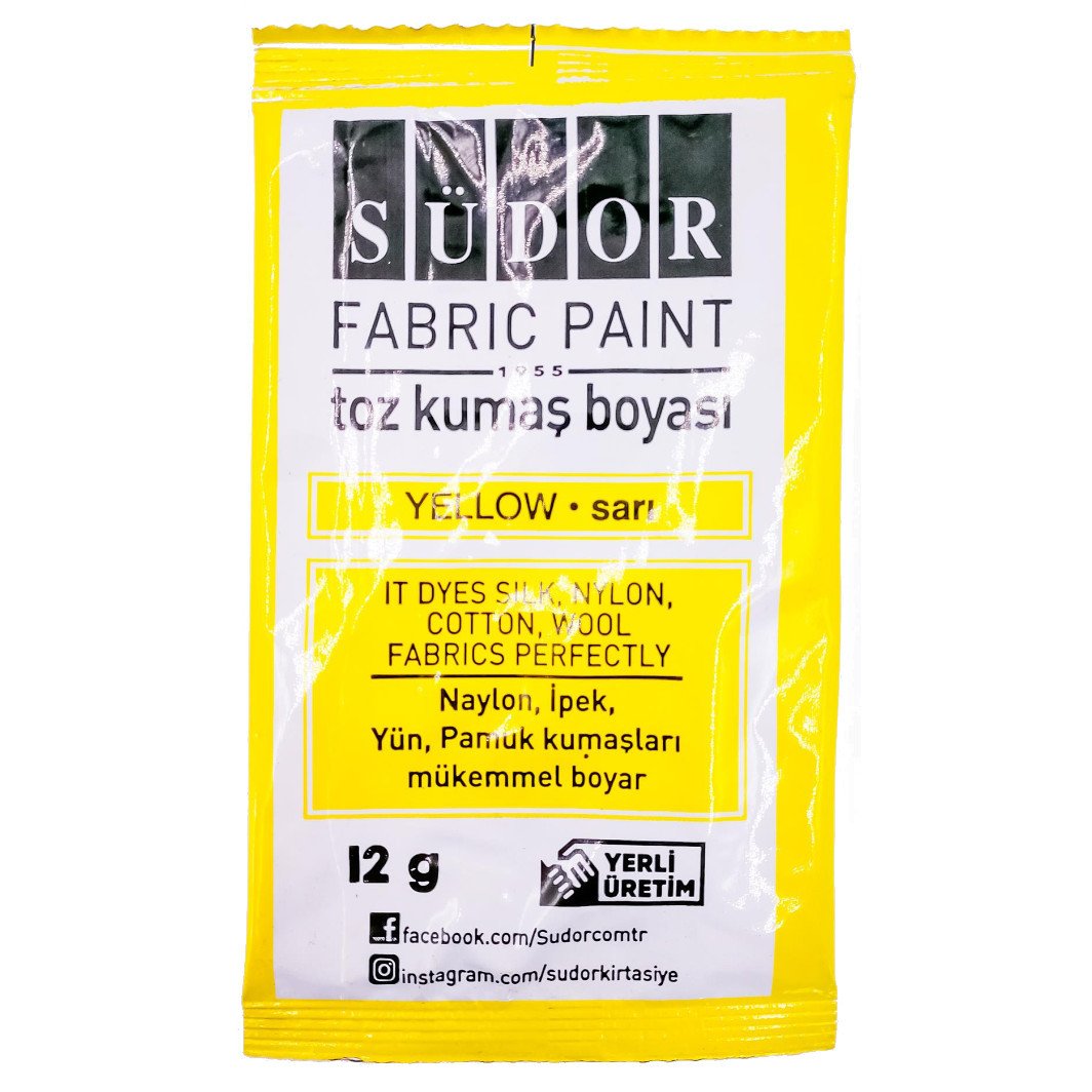 Toz Kumaş Boyası 12gr Sarı
