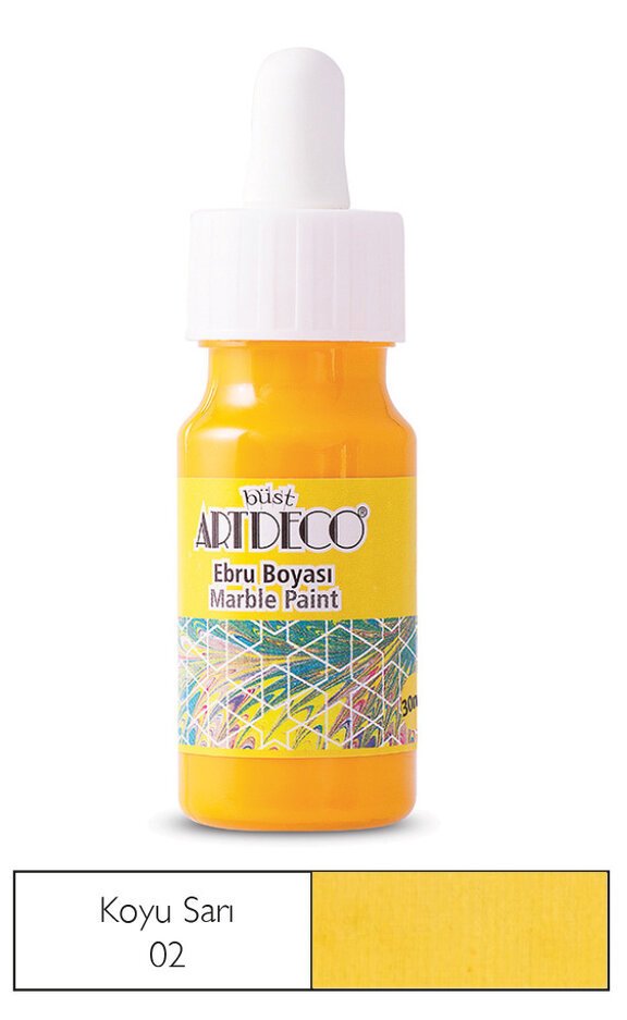 Ebru Boyası 30ml - Koyu Sarı