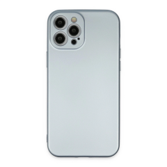 İphone 12 Pro Max Kılıf Nano İçi Kadife Silikon - Sky Blue