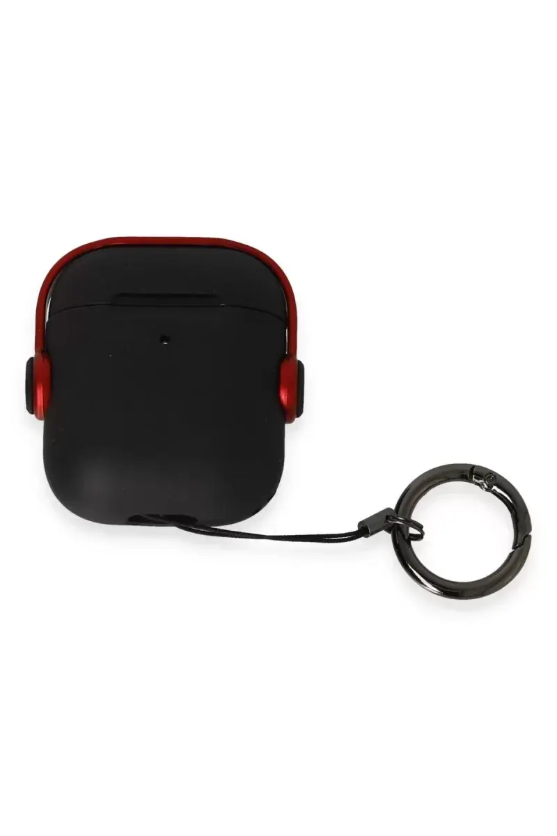 Newface Airpods 2 (2.nesil) Cool Kılıf - Siyah-kırmızı