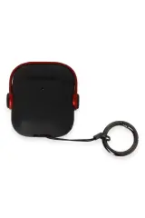 Newface Airpods 2 (2.nesil) Cool Kılıf - Siyah-kırmızı