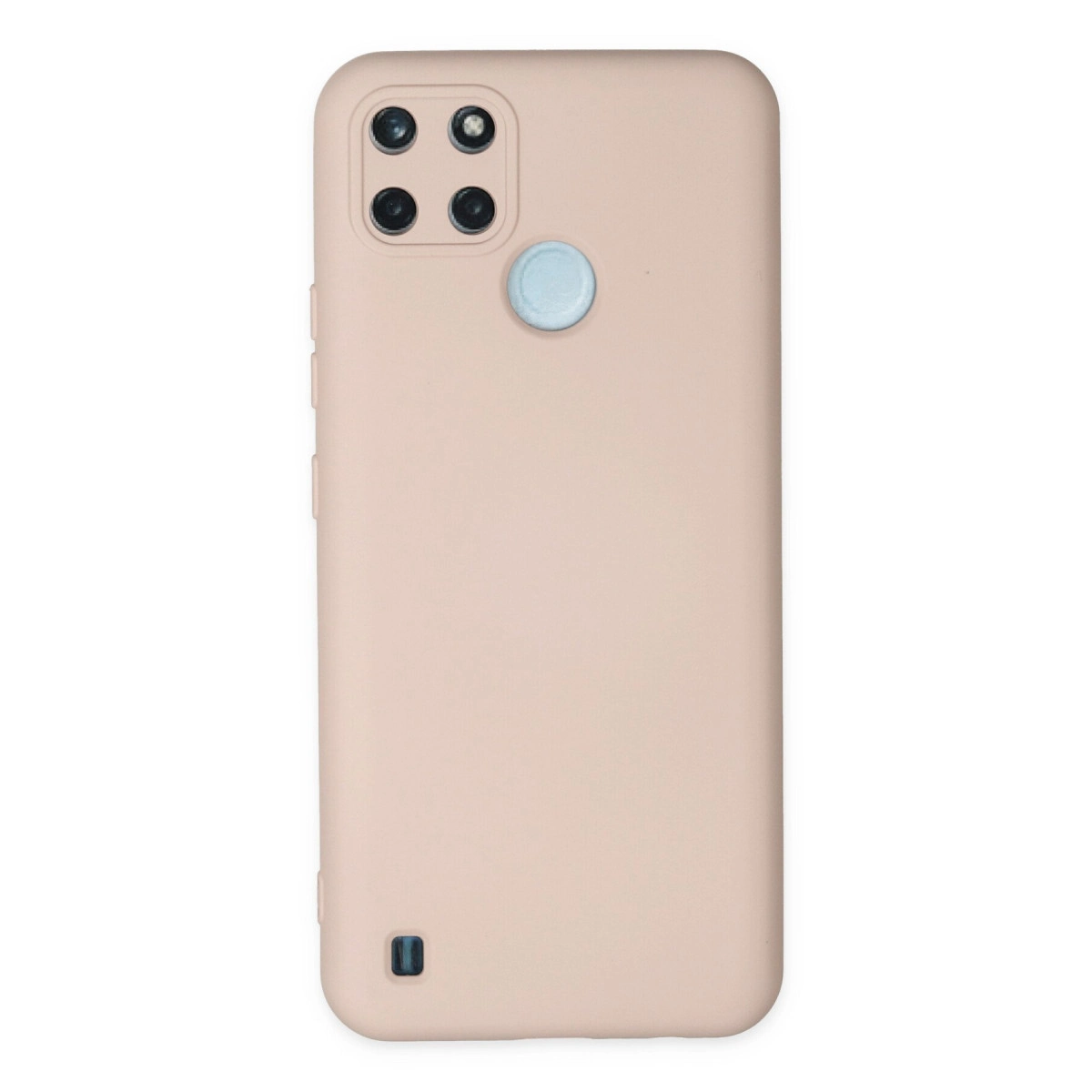 Realme C25y Kılıf Nano İçi Kadife Silikon - Pudra