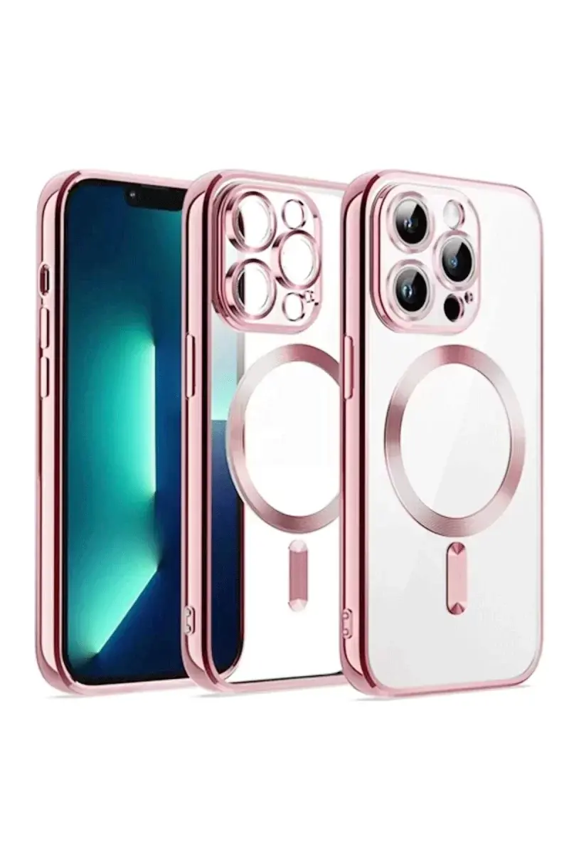 Newface İphone 15 Kılıf Kross Magneticsafe Kapak - Pembe