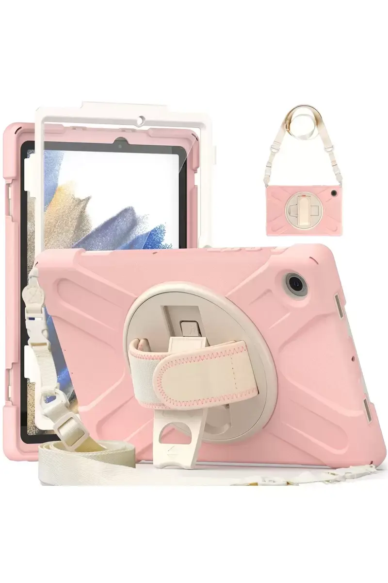 Newface Samsung Galaxy X200 Tab A8 10.5 Kılıf Amazing Tablet Kapak - Pembe