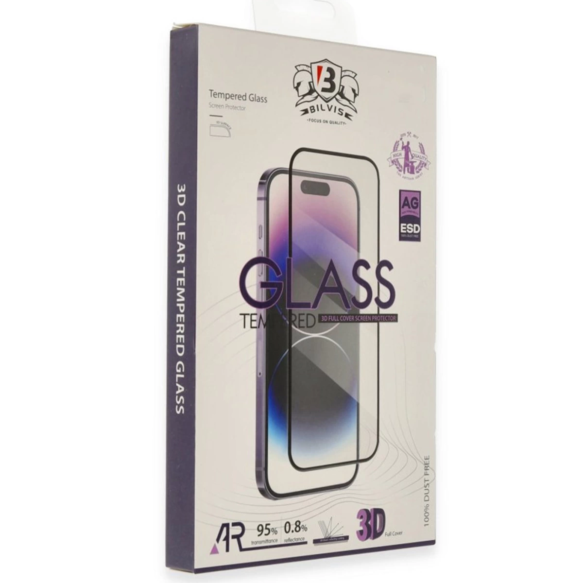 İphone 17 Pro Bilvis 3d Cam Ekran Koruyucu - Siyah