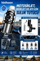 Bisiklet Motosiklet Atv Ve Scooter Uyumlu Matara Suluk Tutucu Gidon Bağlantılı Esnek Gövdeli Şişe Aparatı