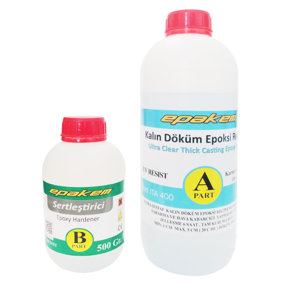 Epakem Kalın Döküm Epoksi Reçine + Sertleştirici 1000gr + 500gr