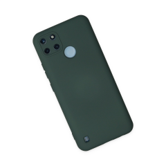 Realme C25y Kılıf Nano İçi Kadife Silikon - Koyu Yeşil