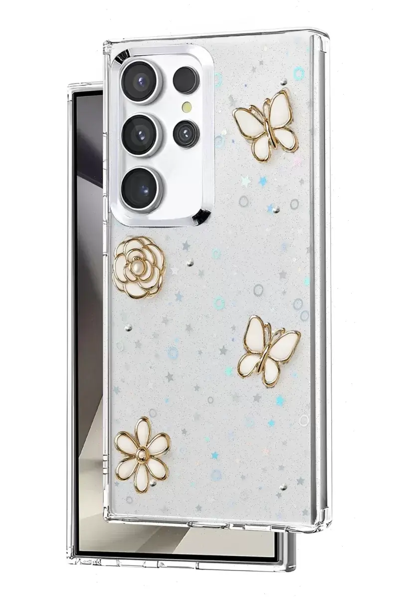 Newface Samsung Galaxy S23 Ultra Fiyonk Desenli Kapak - Desen 10