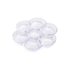 Plastik Palet - 6+1 Oluklu - Şeffaf - 17x17cm