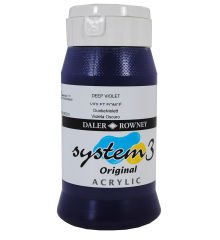 System 3 Akrilik Boya 500ml N:408 Deep Violet