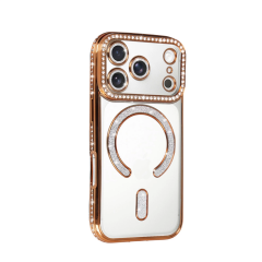 İphone 17 Pro Joke Simli Magneticsafe Kılıf - Turuncu