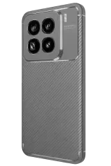Newface Xiaomi Mi 15 Pro Kılıf Auto Focus Karbon Kapak - Gri