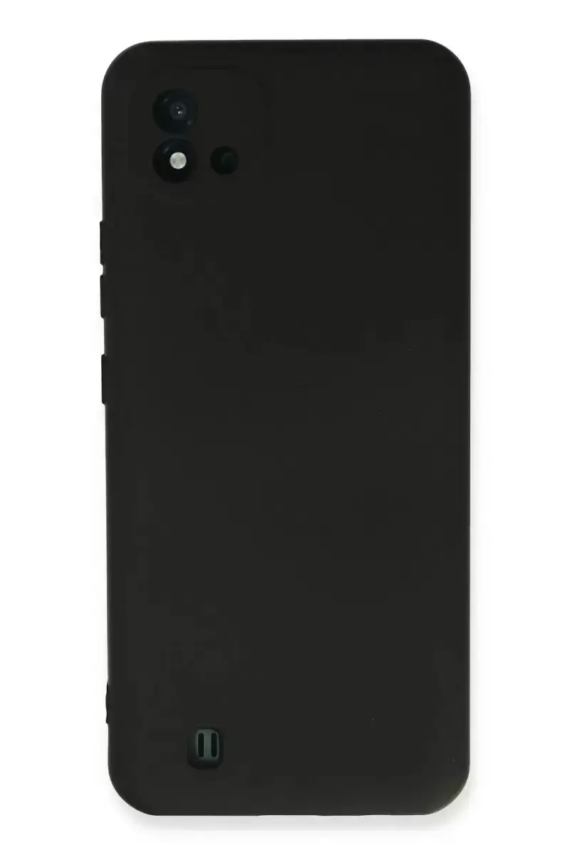Newface Realme C11 2021 Kılıf Nano İçi Kadife Silikon - Siyah