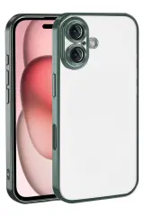 Newface Apple İphone 17 Razer Lensli Silikon - Yeşil