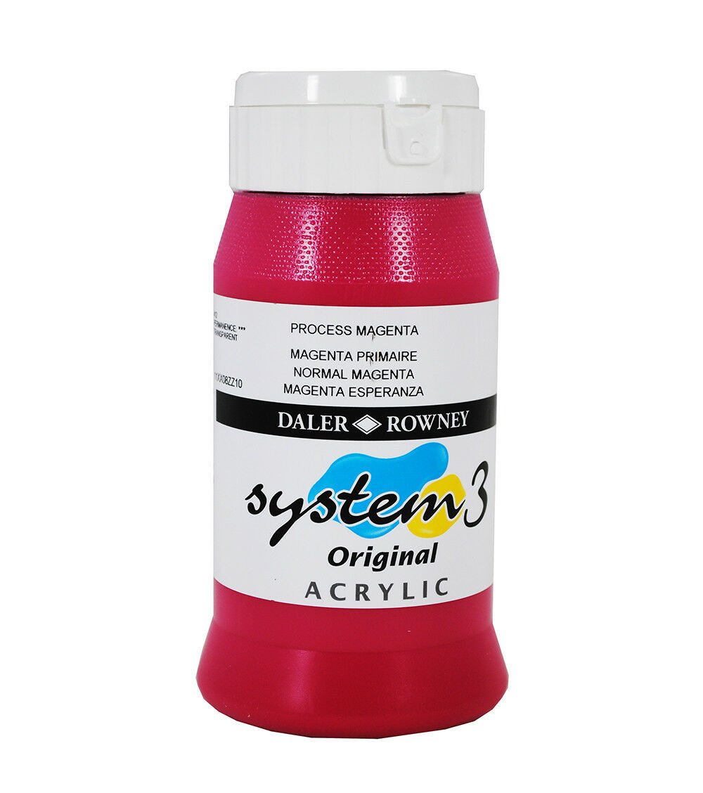 System 3 Akrilik Boya 500ml N:412 Process Magenta