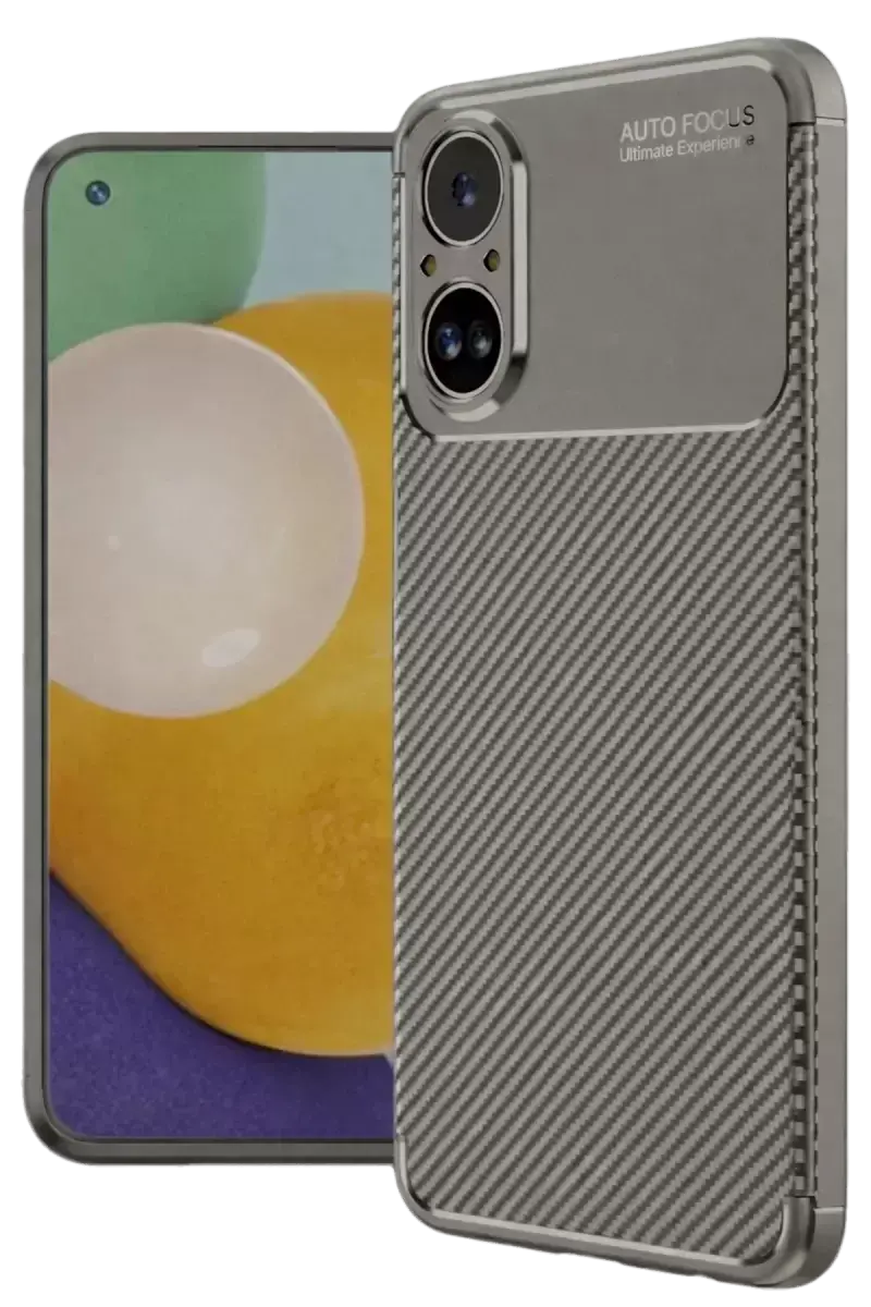 Newface Realme 12 Lite Kılıf Auto Focus Karbon Kapak - Gri