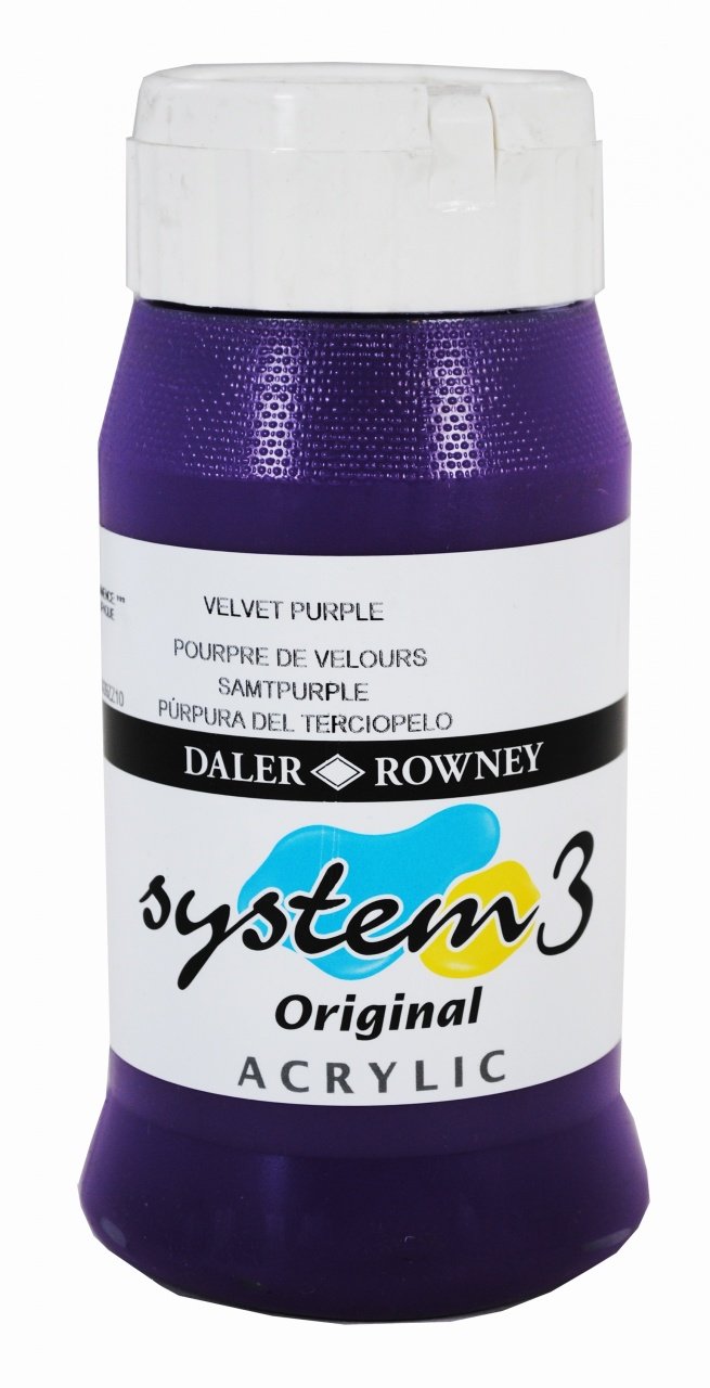 System 3 Akrilik Boya 500ml N:418 Velvet Purple
