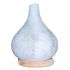 Damla Şekilli Doğal Kaya Tuzu Lambası Çankırı Kablolu Ampullü Beyaz 3-4 Kg