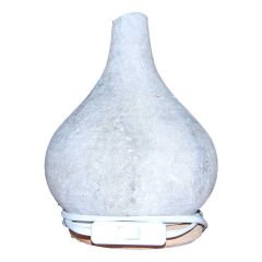 Damla Şekilli Doğal Kaya Tuzu Lambası Çankırı Kablolu Ampullü Beyaz 3-4 Kg