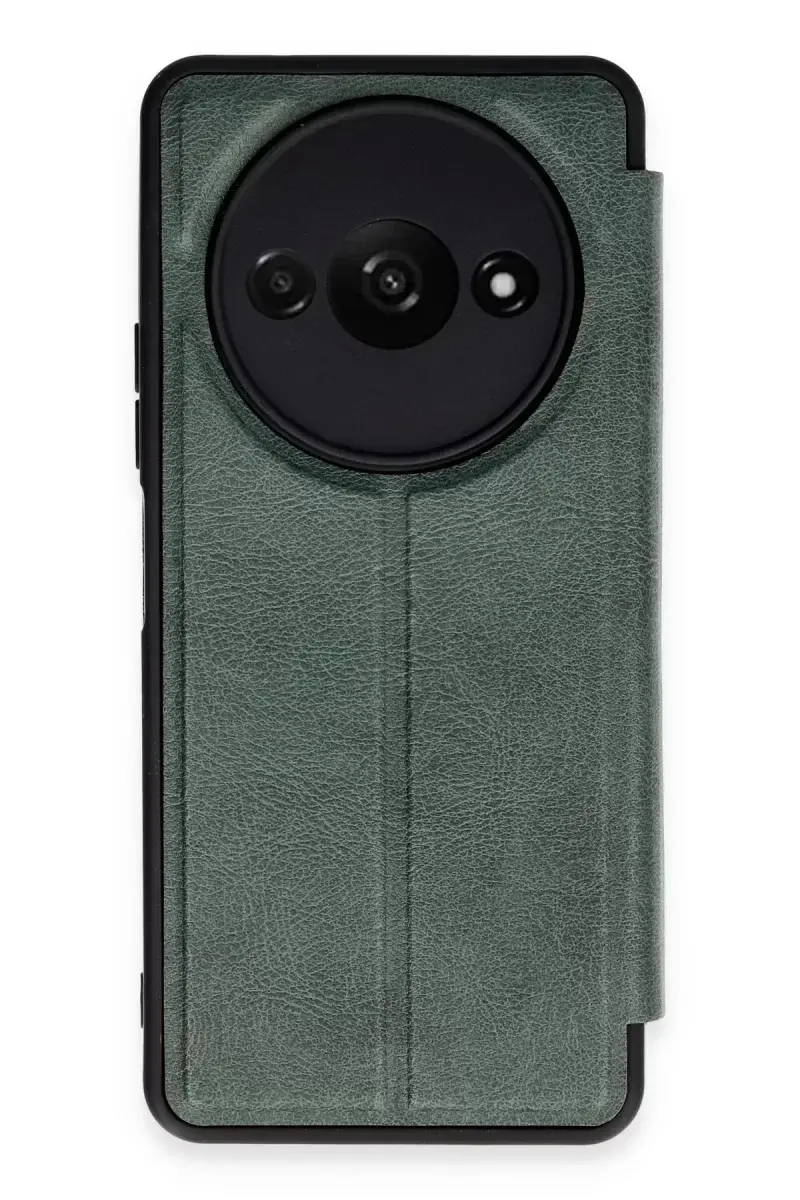 Newface Xiaomi Redmi A3 4g Kılıf Flip Cover - Koyu Yeşil