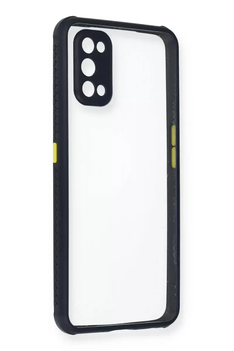 Newface Realme 7 Pro Kılıf Miami Şeffaf Silikon - Lacivert