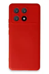 Newface Xiaomi Poco X6 Pro Kılıf Nano İçi Kadife Silikon - Kırmızı