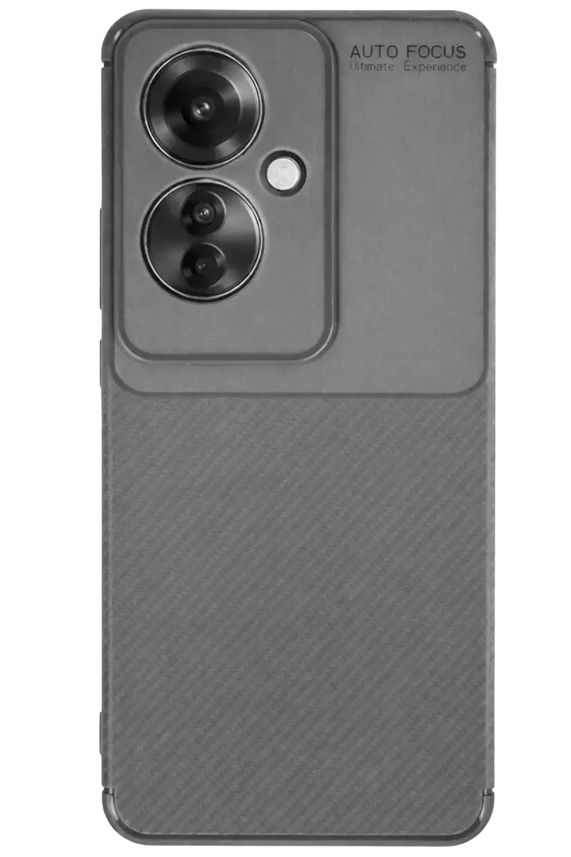 Newface Oppo Reno 11f Kılıf Auto Focus Karbon Kapak - Gri