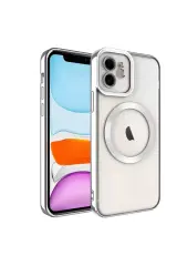 Newface İphone 12 Kılıf Kross Magneticsafe Kapak - Gümüş