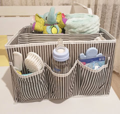 Bebek Beşik Başucu Düzenleyici Kapaklı 5 Bölmeli Organizer