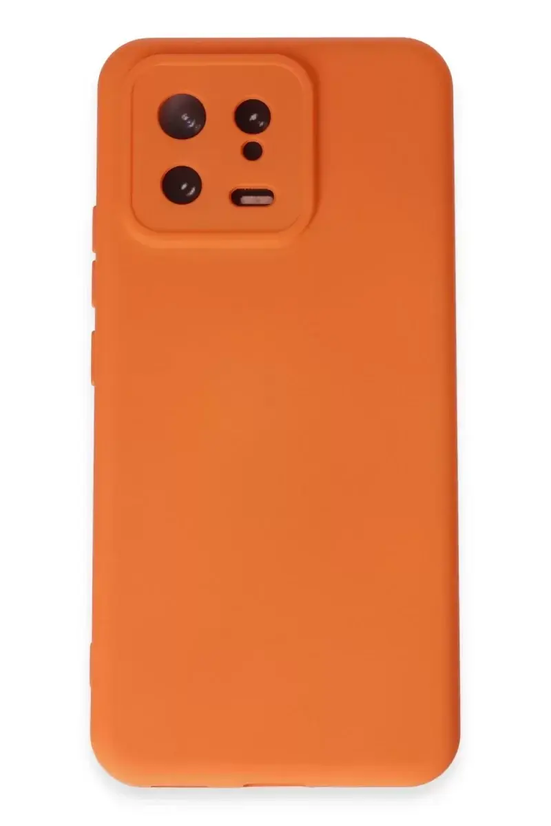 Newface Xiaomi Mi 13 Kılıf Nano İçi Kadife Silikon - Turuncu