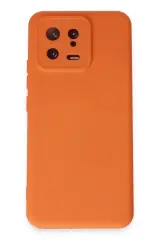 Newface Xiaomi Mi 13 Kılıf Nano İçi Kadife Silikon - Turuncu