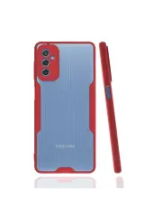 Newface Samsung Galaxy M52 5g Kılıf Platin Silikon - Kırmızı