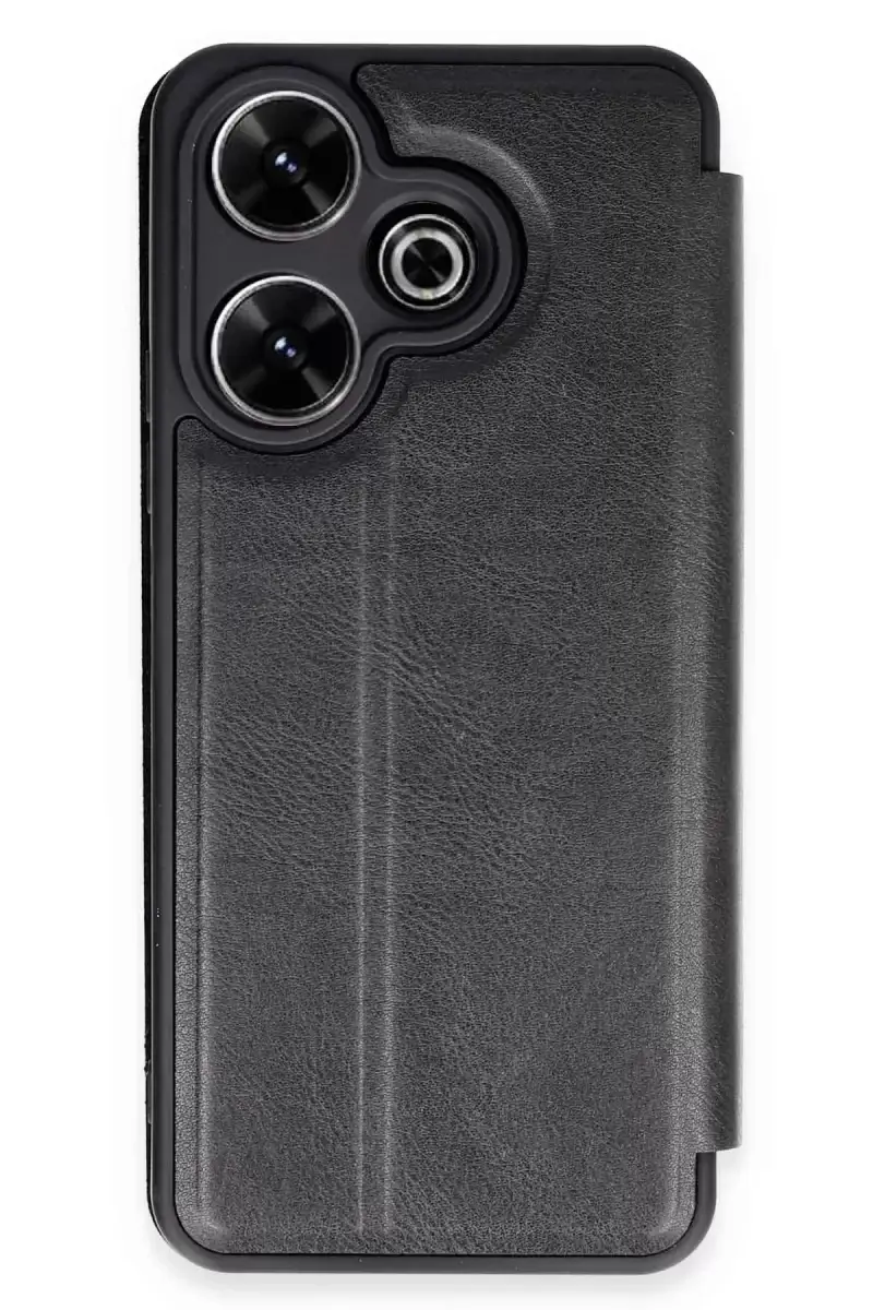 Newface Xiaomi Redmi 13 4g Kılıf Flip Cover - Siyah