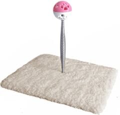 Yaylı Toplu Hacıyatmaz Kedi Aktivite Oyuncağı 16-20 cm Krem Rengi