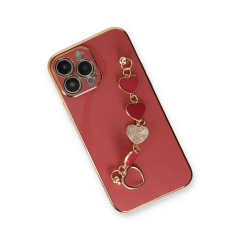 İphone 14 Pro Max Kılıf Esila Silikon - Kırmızı