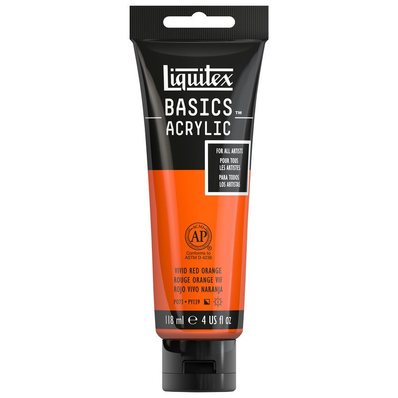Basics Akrilik 118ml - Vivid Red Orange N:620