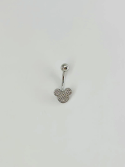 Mickey Mouse Detaylı Göbek Piercing
