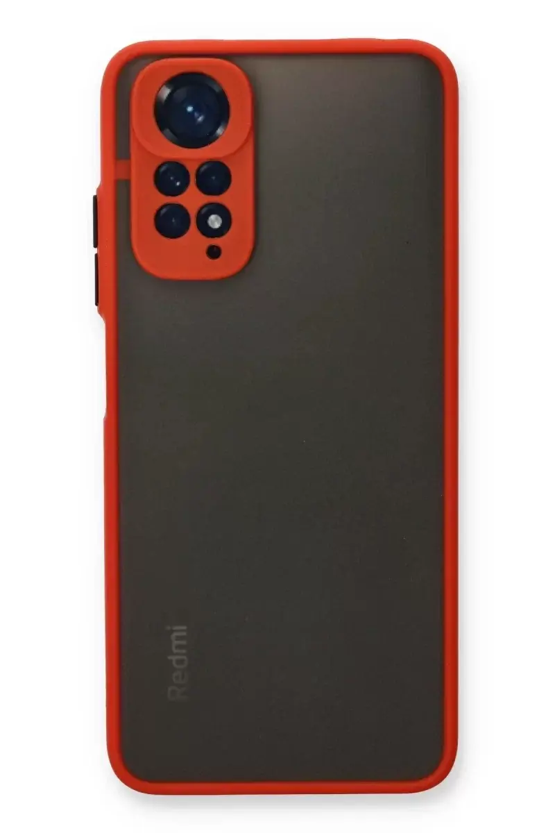 Newface Xiaomi Redmi Note 11 Pro Kılıf Montreal Silikon Kapak - Kırmızı