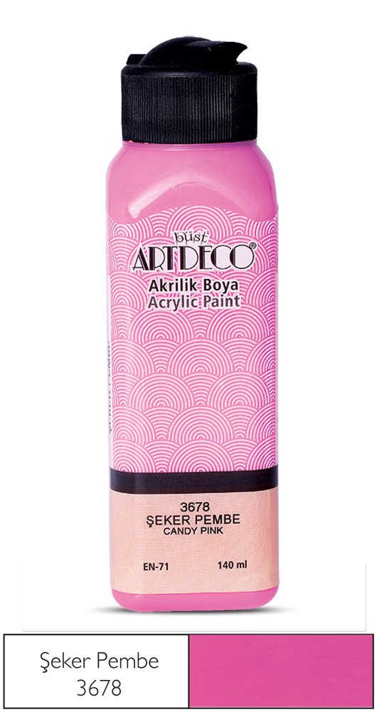 Akrilik Ahşap Boyası 140ml 3678 Şeker Pembe