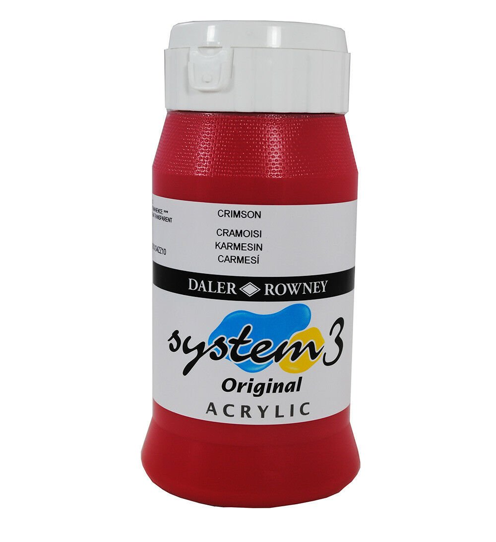 System 3 Akrilik Boya 500ml N:513 Crimson